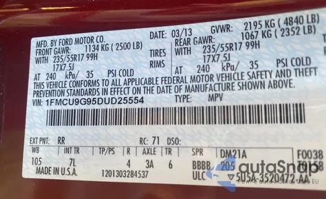 1FMCU9G95DUD25554